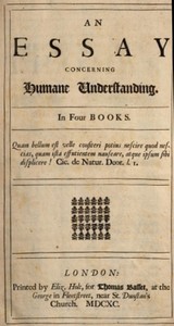 An Essay Concerning Humane Understanding, Volume 1
MDCXC, Based on the 2nd Edition, Books 1 and 2 cover