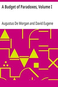 A Budget of Paradoxes, Volume I cover