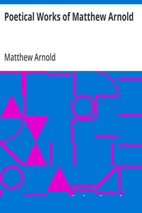 Poetical Works of Matthew Arnold cover