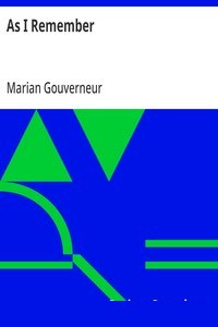 As I Remember
Recollections of American Society during the Nineteenth Century cover