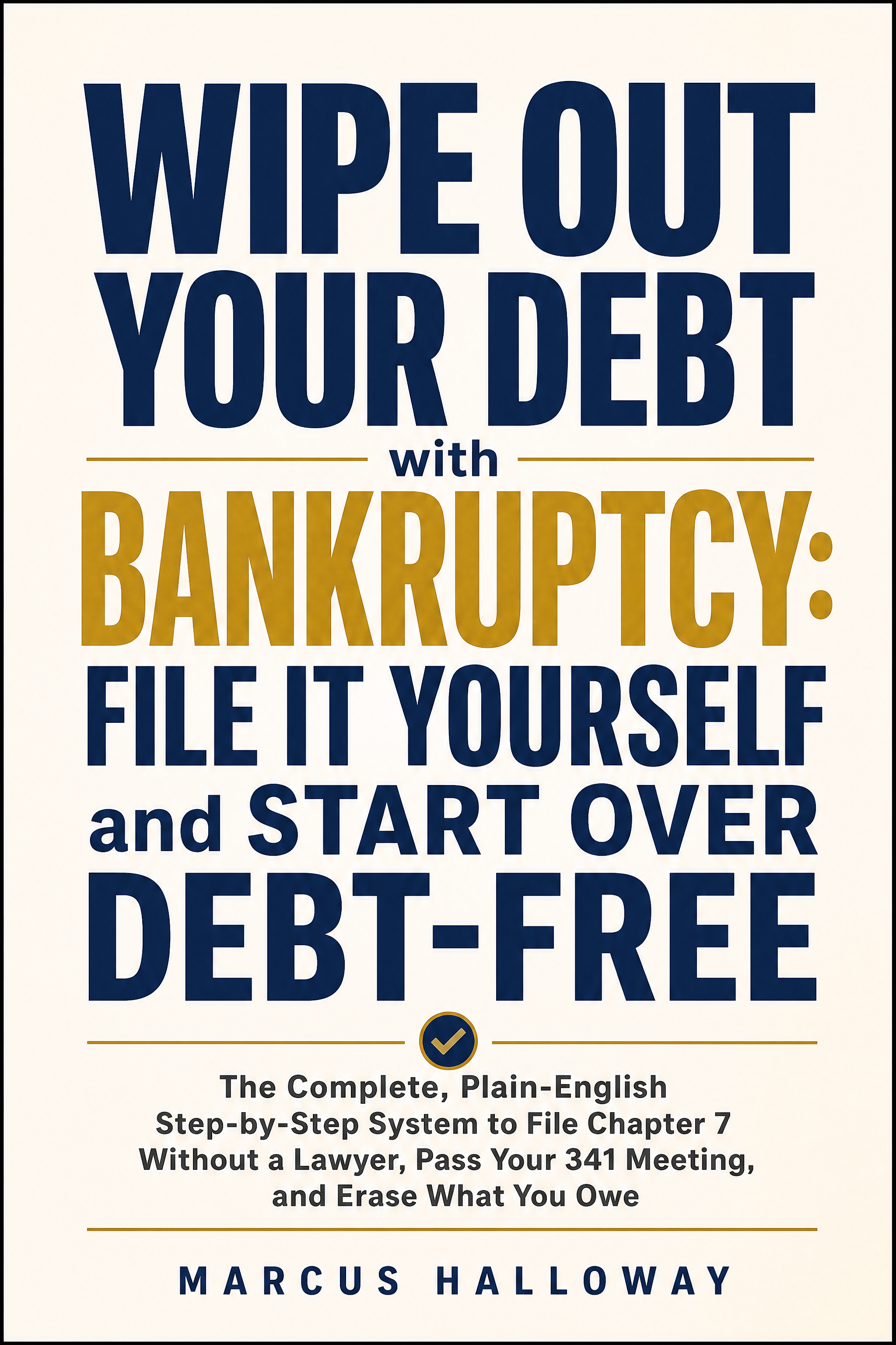 Wipe Out Your Debt with Bankruptcy: File It Yourself and Start Over Debt-Free cover