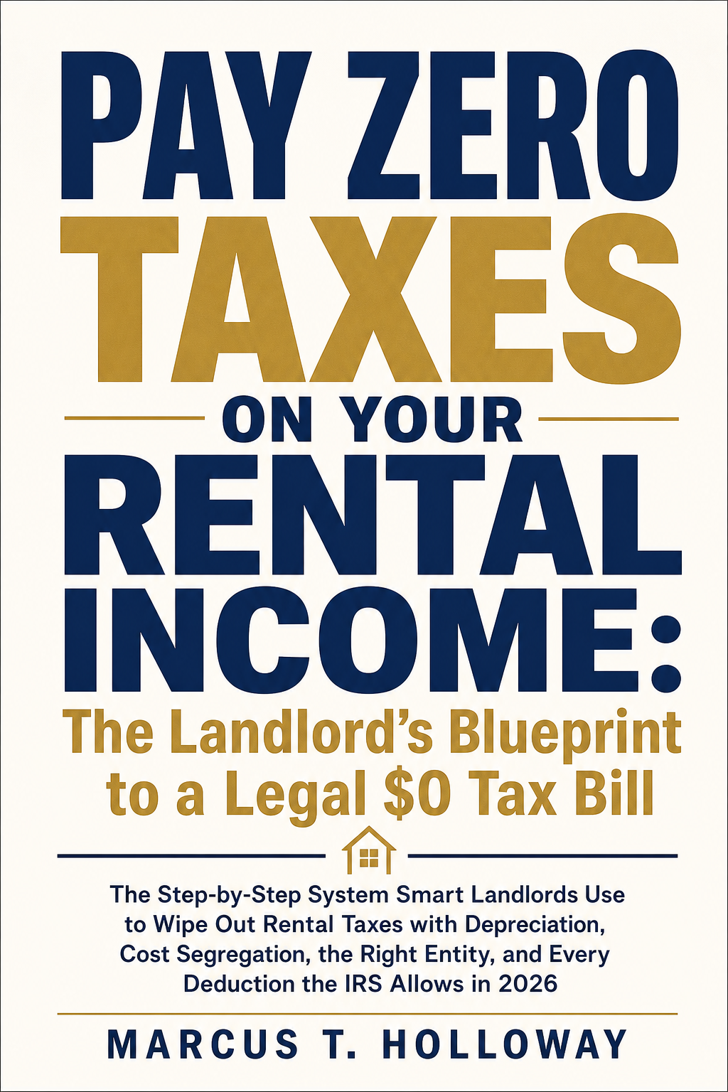 Pay Zero Taxes on Your Rental Income: The Landlord's Blueprint to a Legal $0 Tax Bill cover