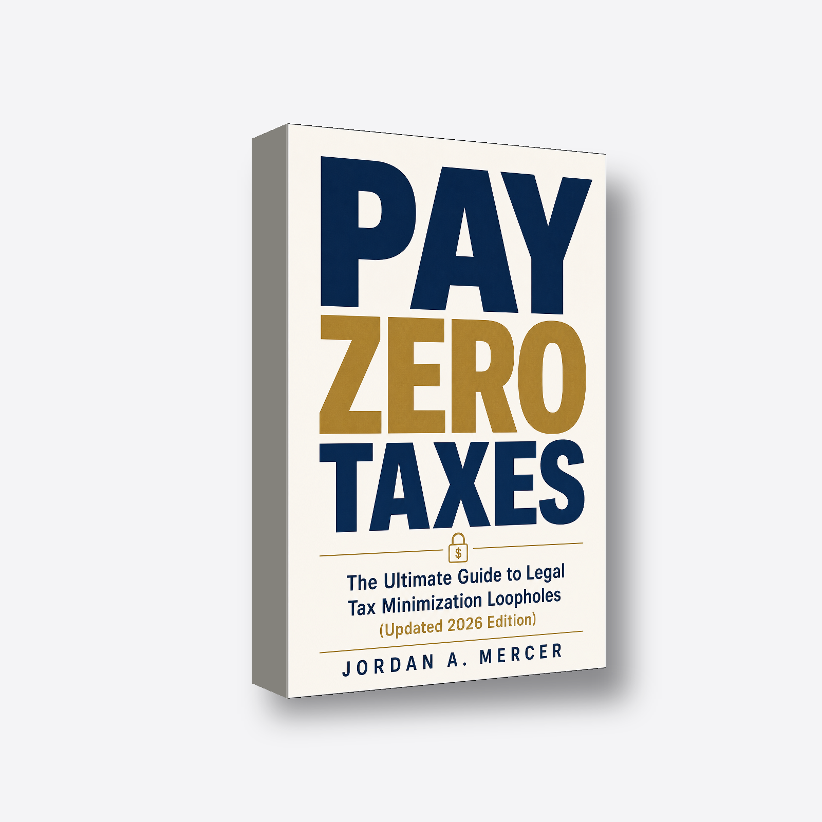 Pay Zero Taxes 3D book render
