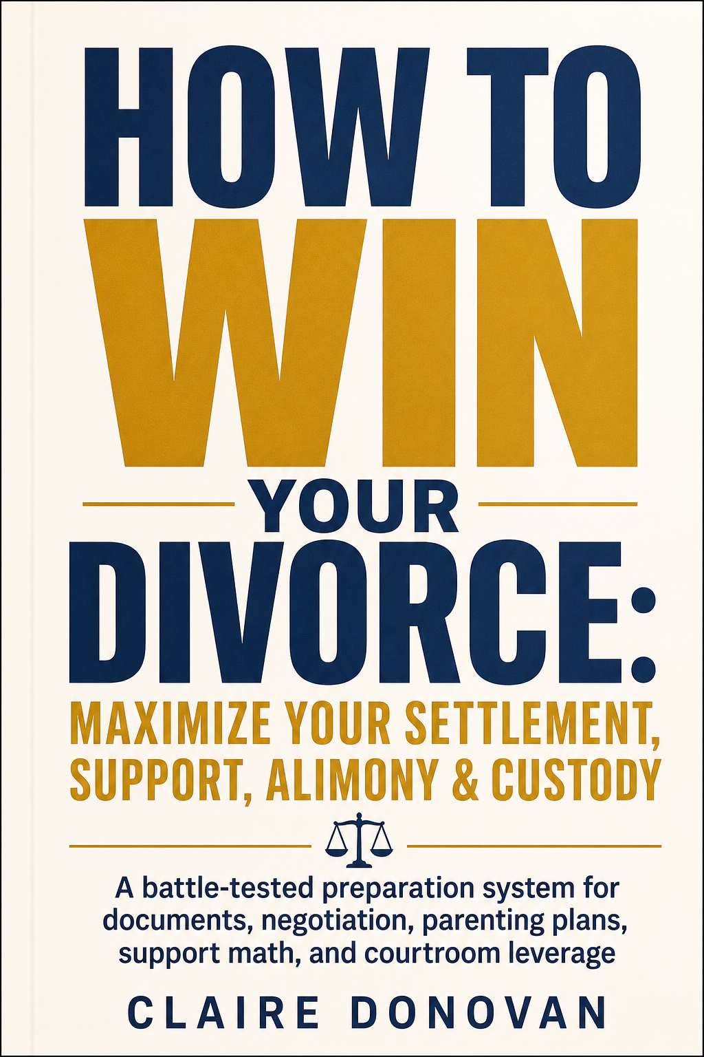 How to Win Your Divorce: Maximize Your Settlement, Support, Alimony & Custody cover