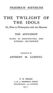 Twilight of the Idols and The Antichrist cover