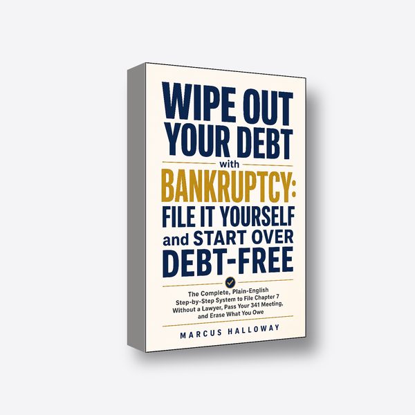 Wipe Out Your Debt with Bankruptcy: File It Yourself and Start Over Debt-Free 3D book render