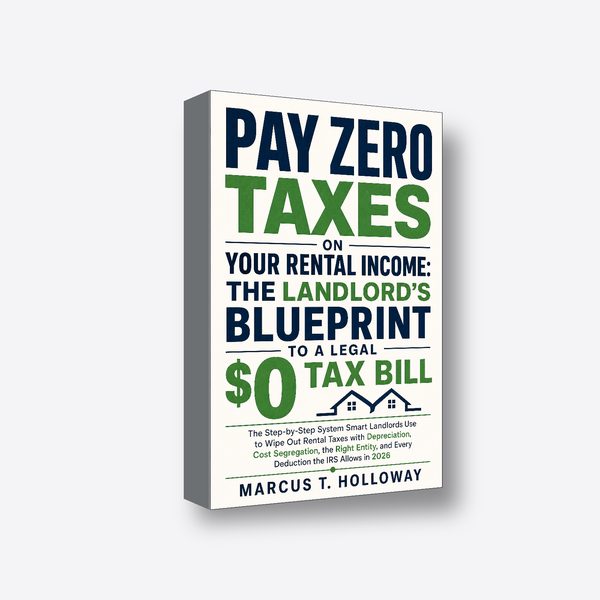 Pay Zero Taxes on Your Rental Income: The Landlord's Blueprint to a Legal $0 Tax Bill 3D book render
